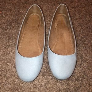 Light jean wash flats